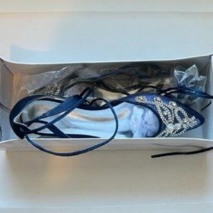 dress shoe flats, navy blue